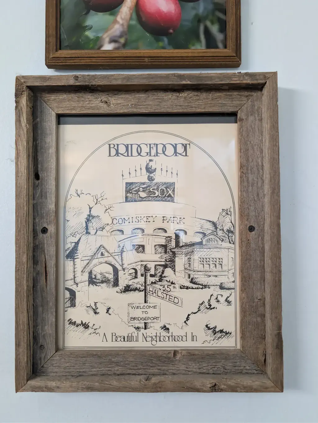 White Sox Picture hangs in the transitory room