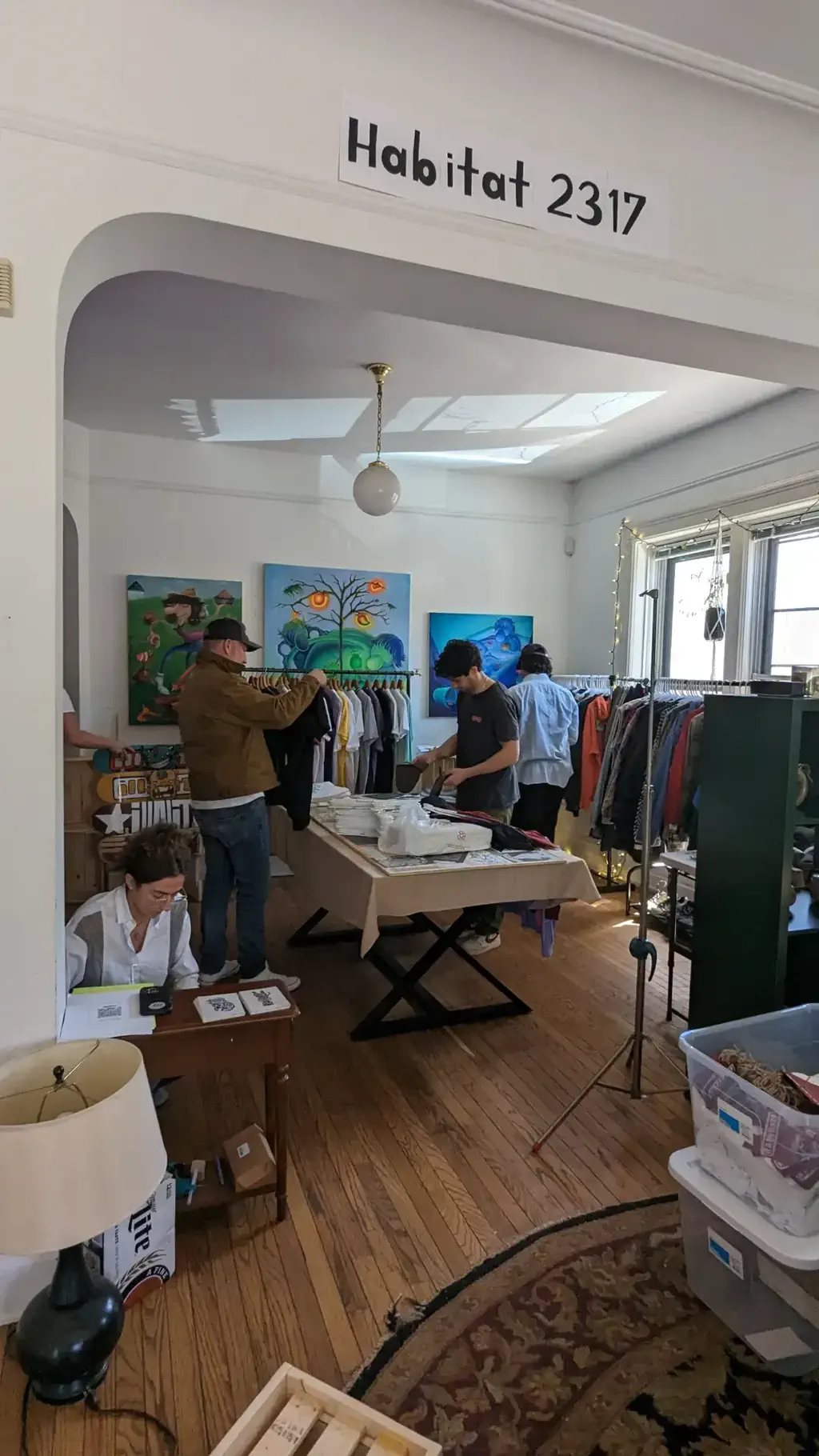 Artwork display at the Transformations exhibition