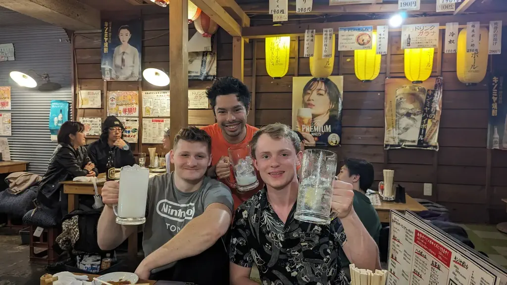 One of our last nights in Tokyo celebrating with lemon sours.